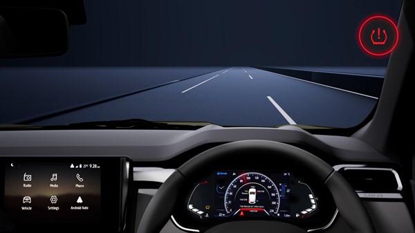 sistema de monitorização da pressão dos pneus  - Renault Kiger