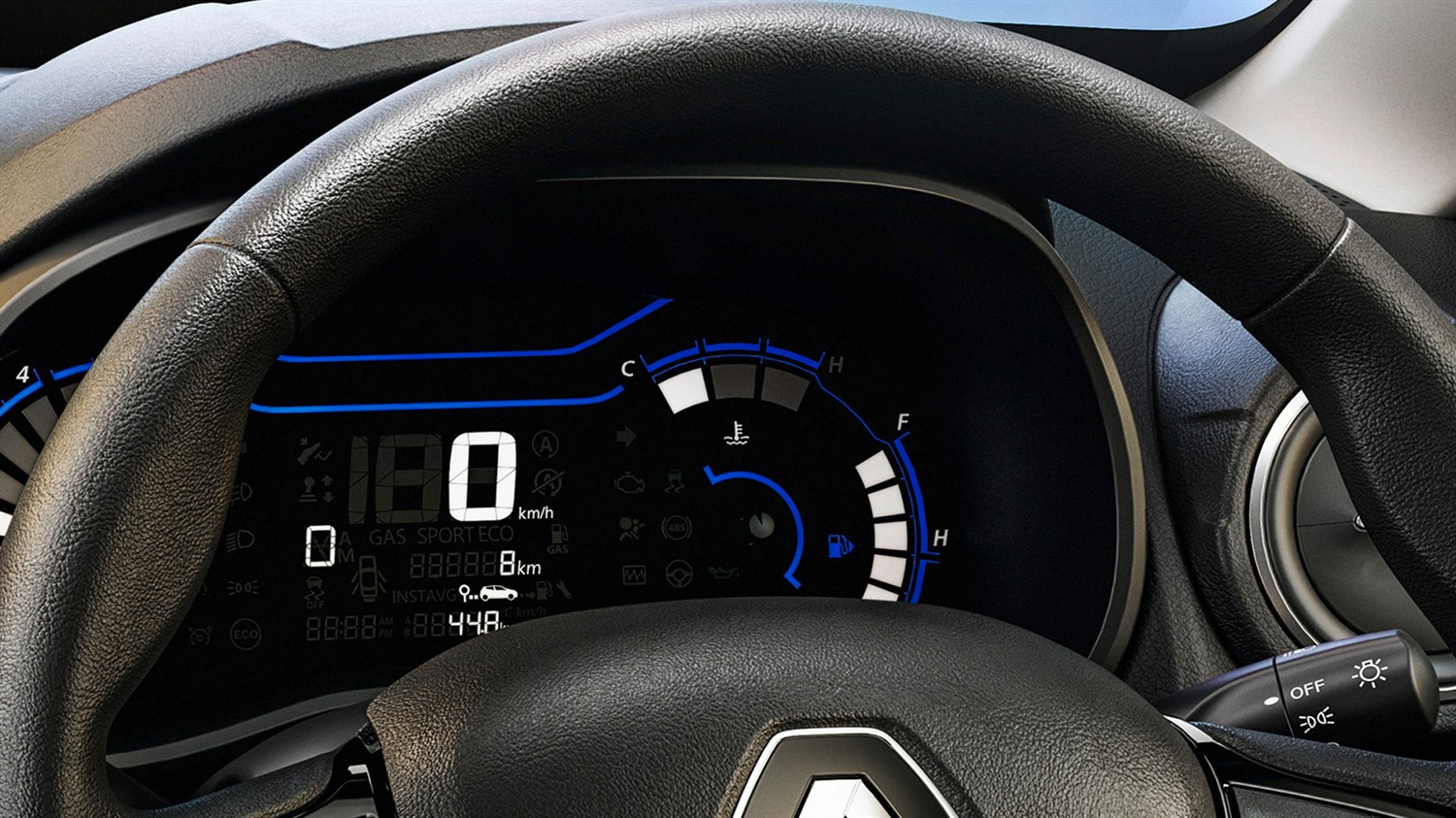 painel digital LCD - Renault Kwid