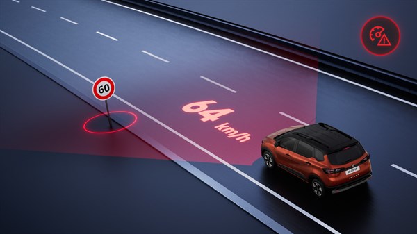 Renault Triber - alerta de excesso de velocidade